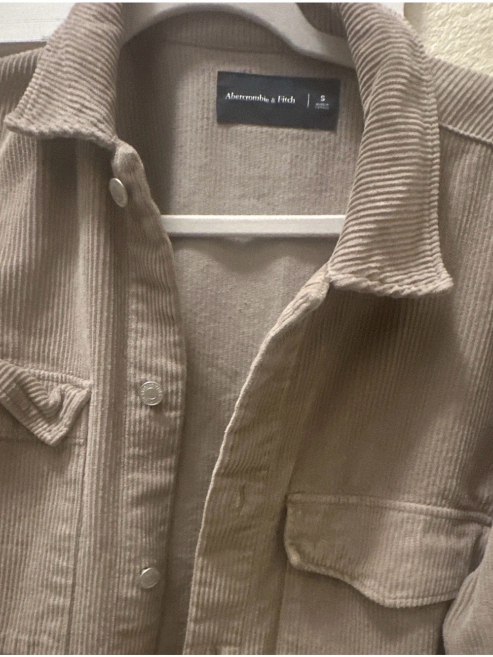 Abercrombie & Fitch Taupe Corduroy Overshirt